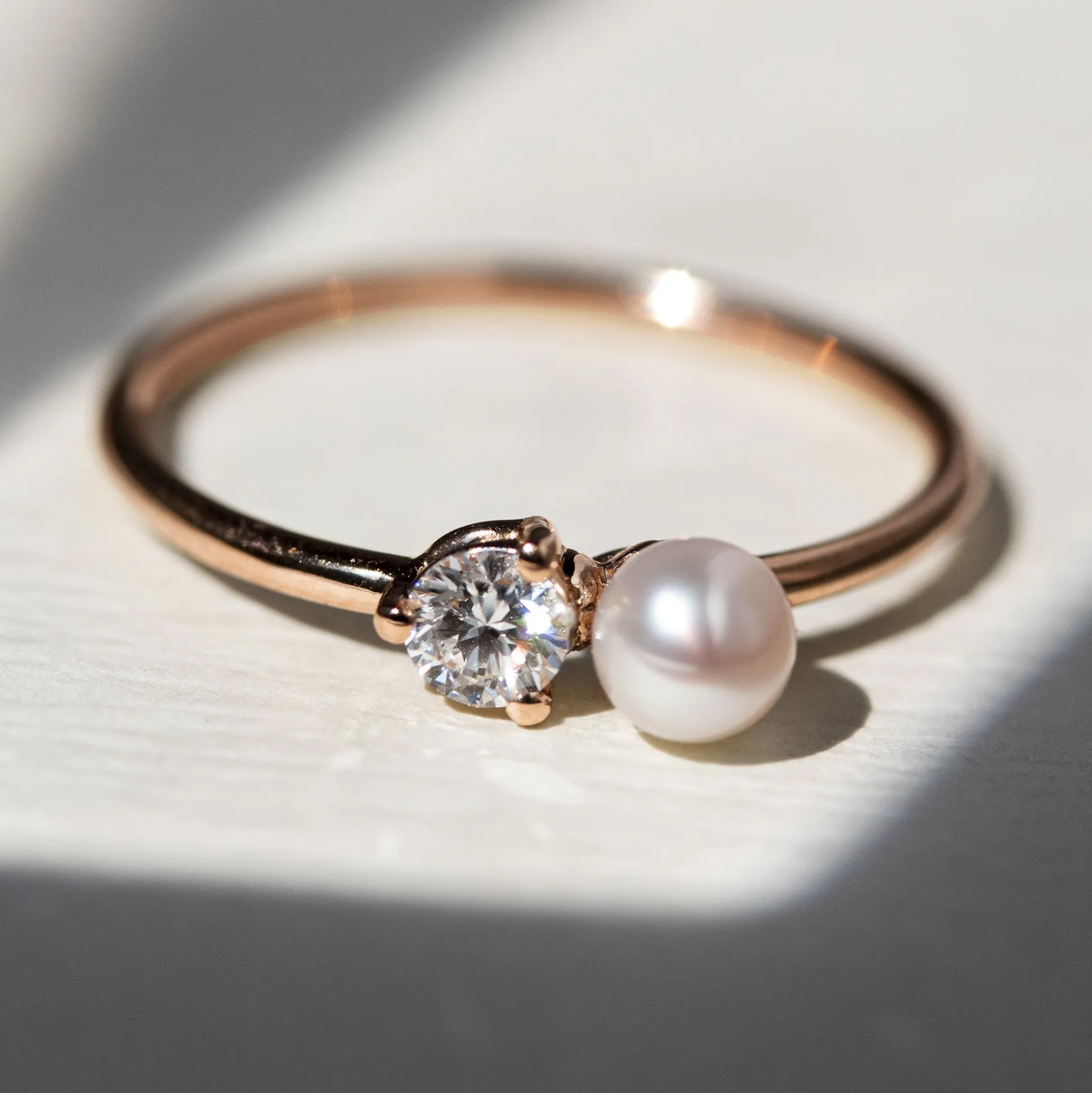 Anillo Dúo perla