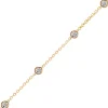 Brazalete bisel 4 Diamantes
