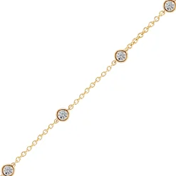 Brazalete bisel 4 Diamantes