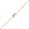 Brazalete Una letra Diamantes Mini