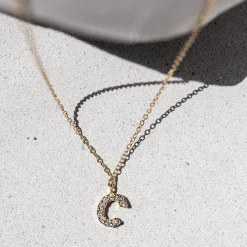 Gargantilla Una Letra Diamantes Mini