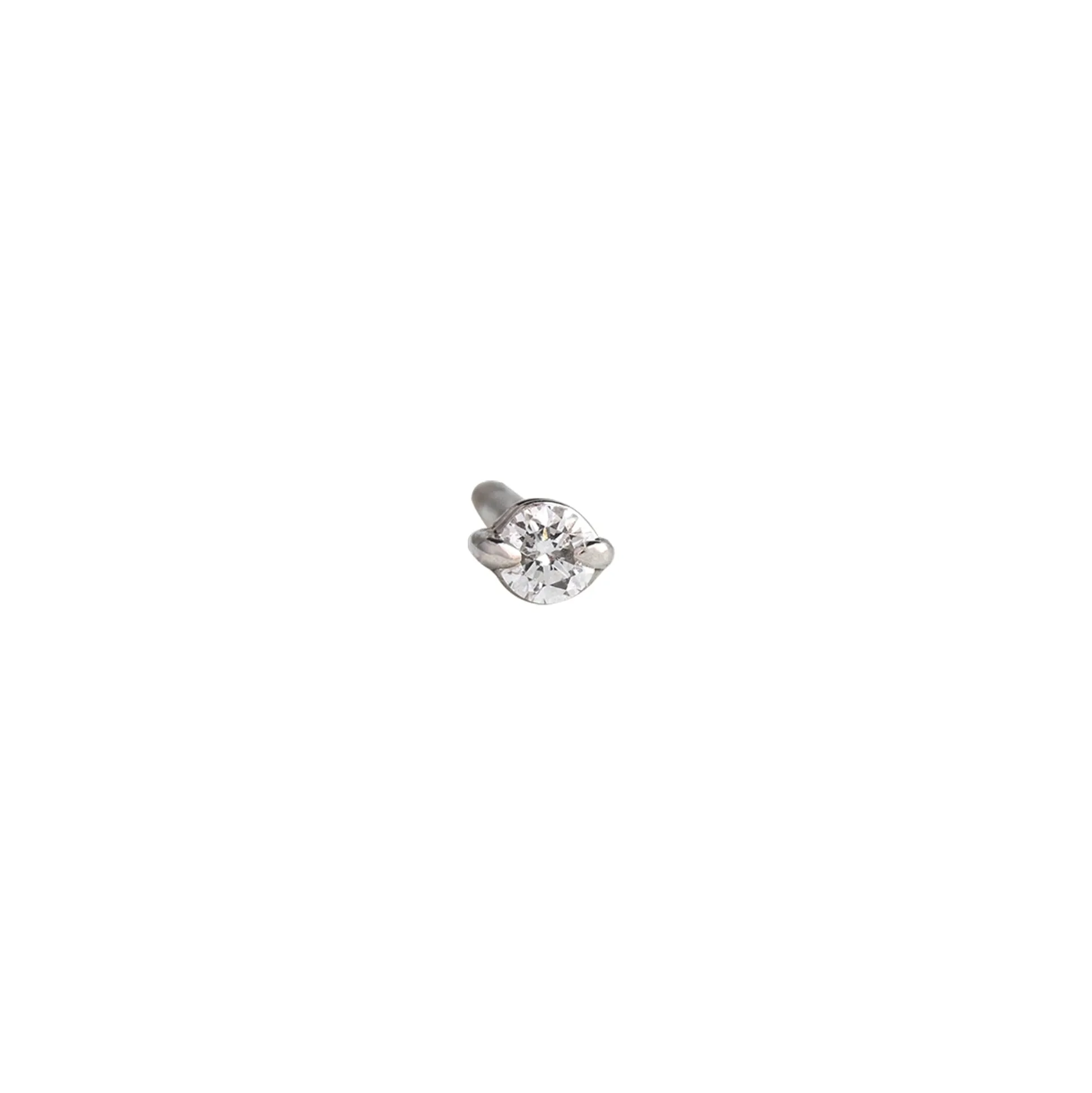 Pendiente Botón 2 grapas diamante (unidad)