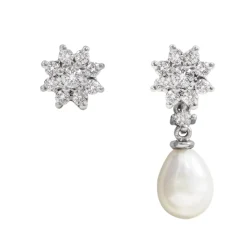 Pendiente Flor con Perla extraible