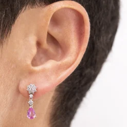 Pendiente Flor Lágrima (desmontable)