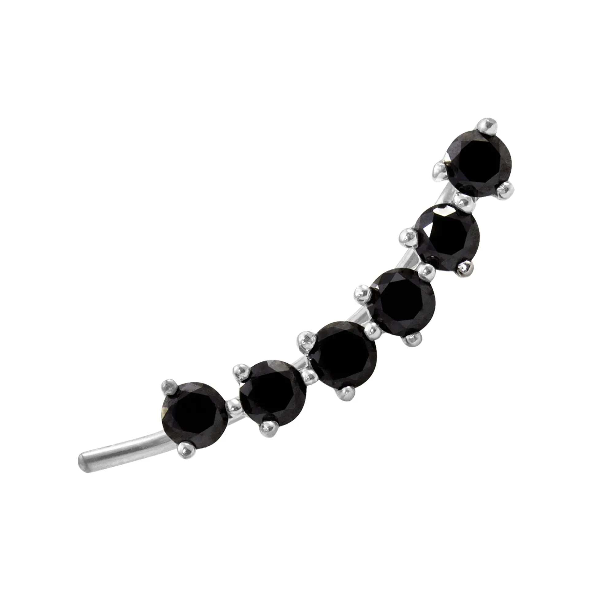 Pendiente Trepador Diamante Negro (unidad)