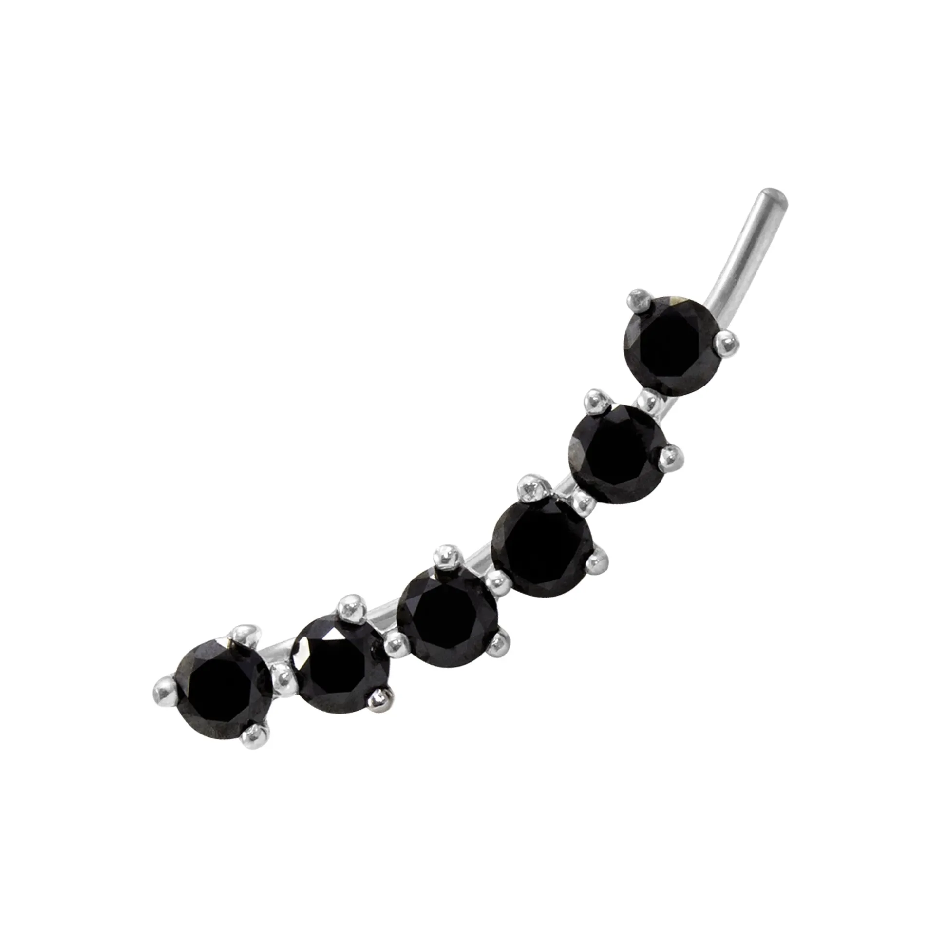 Pendiente Trepador Diamante Negro (unidad)