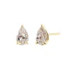 Pendientes Boton Lagrima Diamante