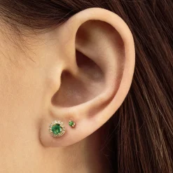Pendientes Rosetón Diamantes